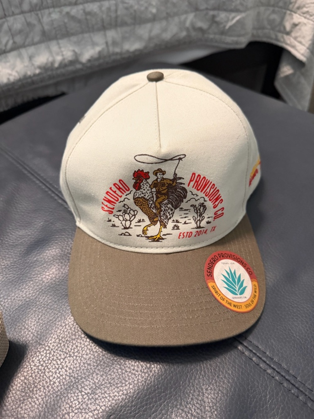 Sender Two-Tone Brown & Cream Western Trucker Hat